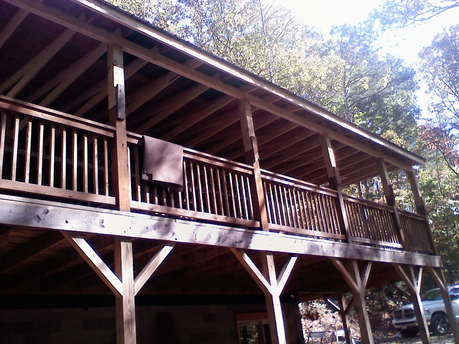 Timber framing under a new elevated porch and deck — Roof Leak Repair in Coalmont by Roofing Brothers